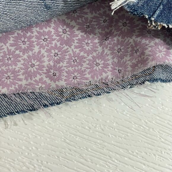 NWT American Eagle Jean Shorts ALTERED Cheeky Cut Off Patchwork Denim Size 8 - Picture 6 of 9